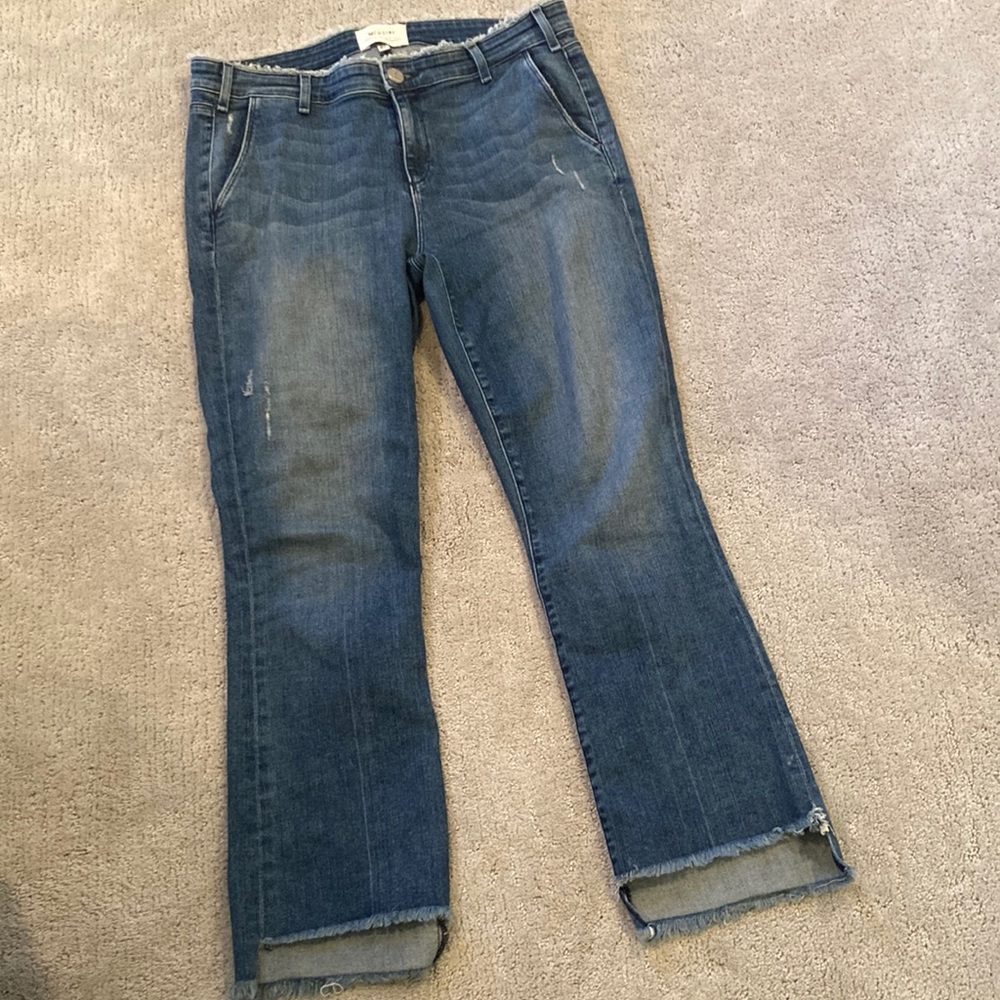 McGuire 27 cropped distressed denim
